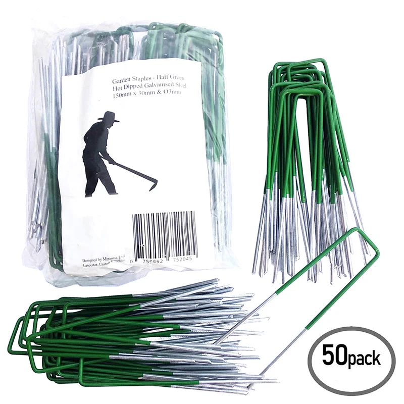 Оцинкованные прищепки u образные садовые для сада травы газона Садовые