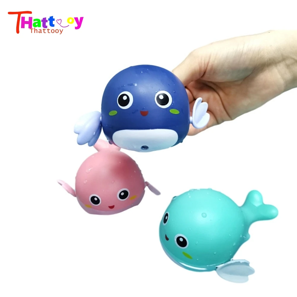 

Bath Toys Baby Cute Whale Swimming Clockwork Dabbling Bathroom Toy Beach Shower Swimming Toddler Toys Gifts