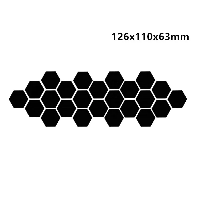 126x110x63mm Black 12 шт./компл. многоцветный 3D наклейки на стену с шестигранной головкой зеркало DIY домашний Декор зеркало наклейки для украшения Искусство украшения стены наклейки 7 - Цвет: 126x110x63mm Black