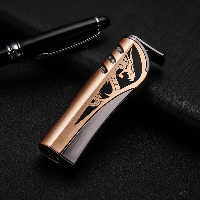 

Zinc Alloy Torch Butane Lighter Dropship Suppliers Cool Windproof Survival Camping Lighter Smoking Accessories Men's Gift