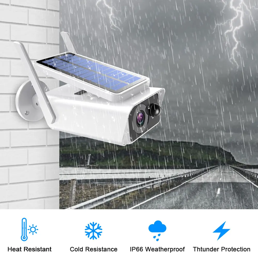5MP Solar IP Security Camera PIR Motion Sensor Battery Power Two Way Audio Wireless Wifi CCTV Video Surveillance | Безопасность и