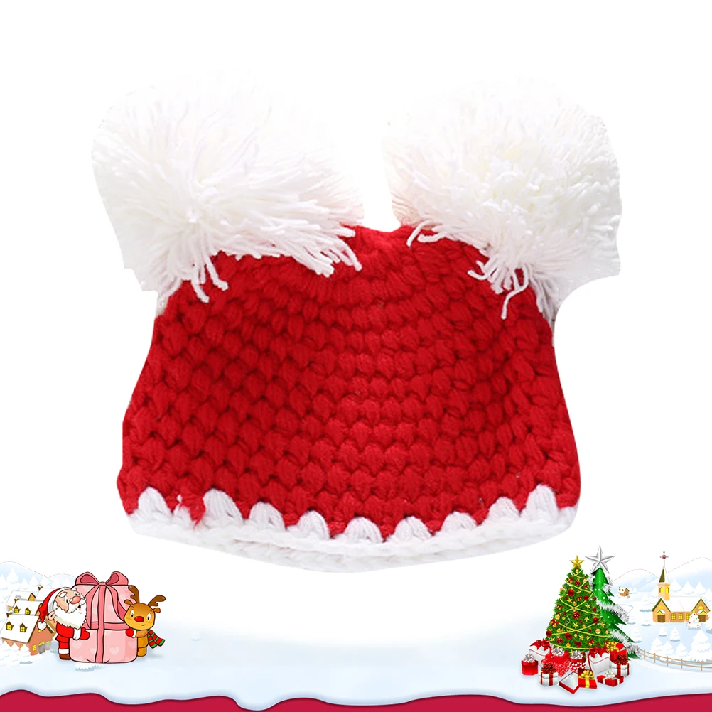 Шерстяная шапка для маленьких девочек Рождественская зимняя теплая Праздничная
