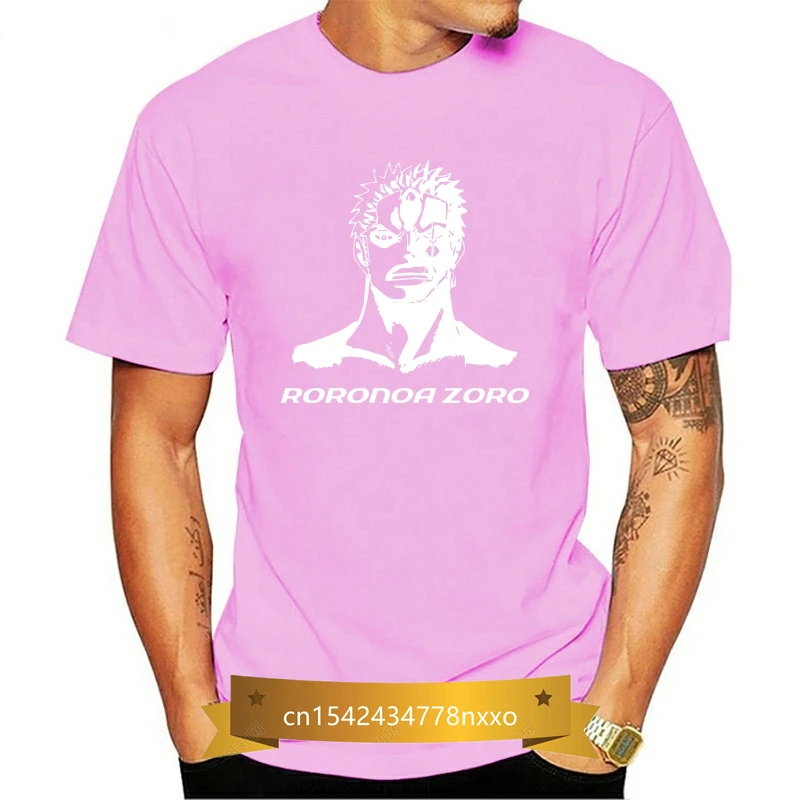 

Roronoa Zoro Shirt Sword Fighter One Piece Char Pirates Anime Double-side Quality Men Short Creative Design Funny Shirt Graphics
