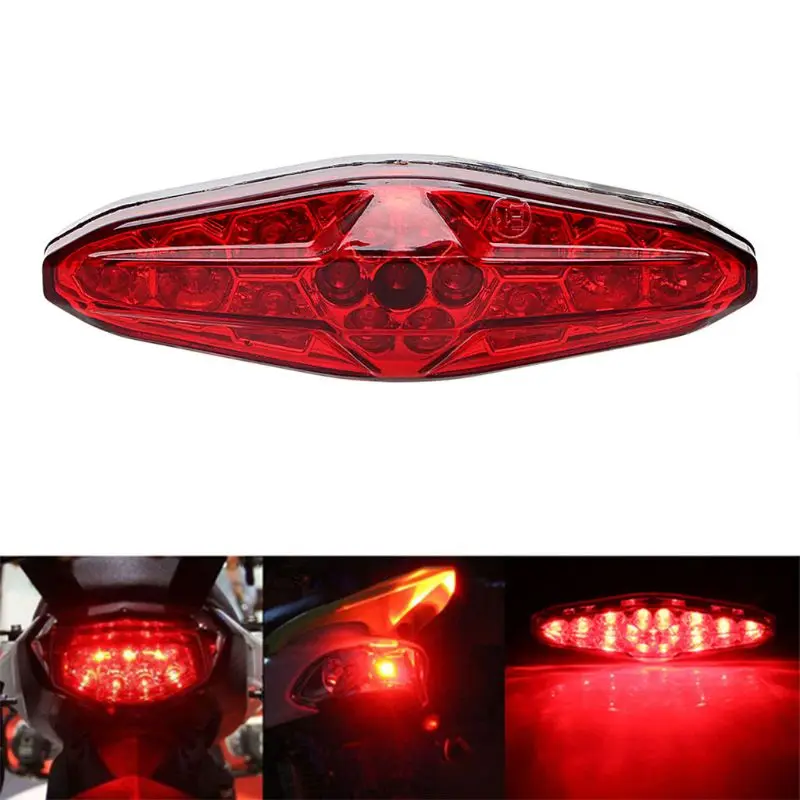 Новый красный 15 LED мотоцикл ATV задний Фонарь велосипедный Стоп фонарь DC 12V