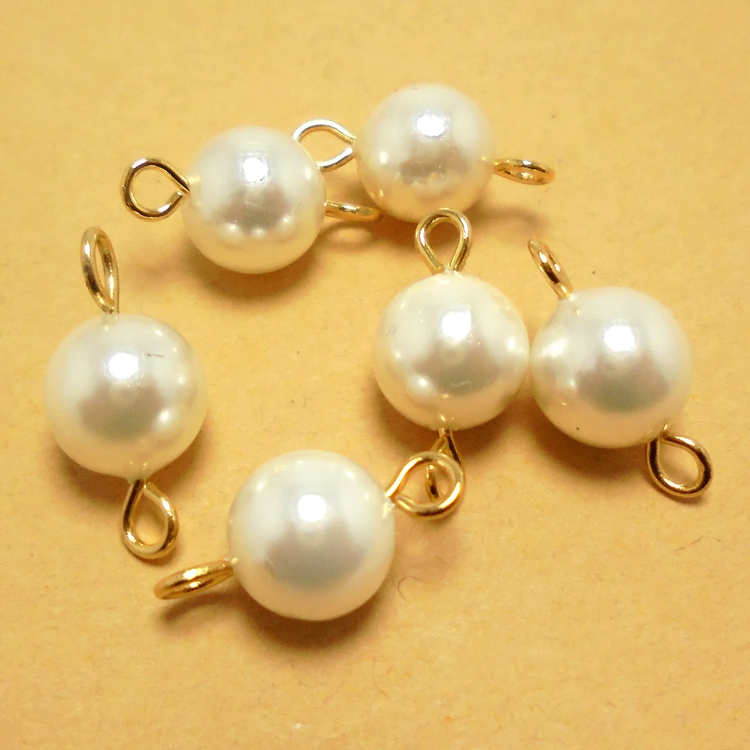 

10pcs Bead Charms Hanging Cecoration Imitation Pearl Ball Pendant 15.2x8mm Necklace Bracelet Jewelry Making Fingdings