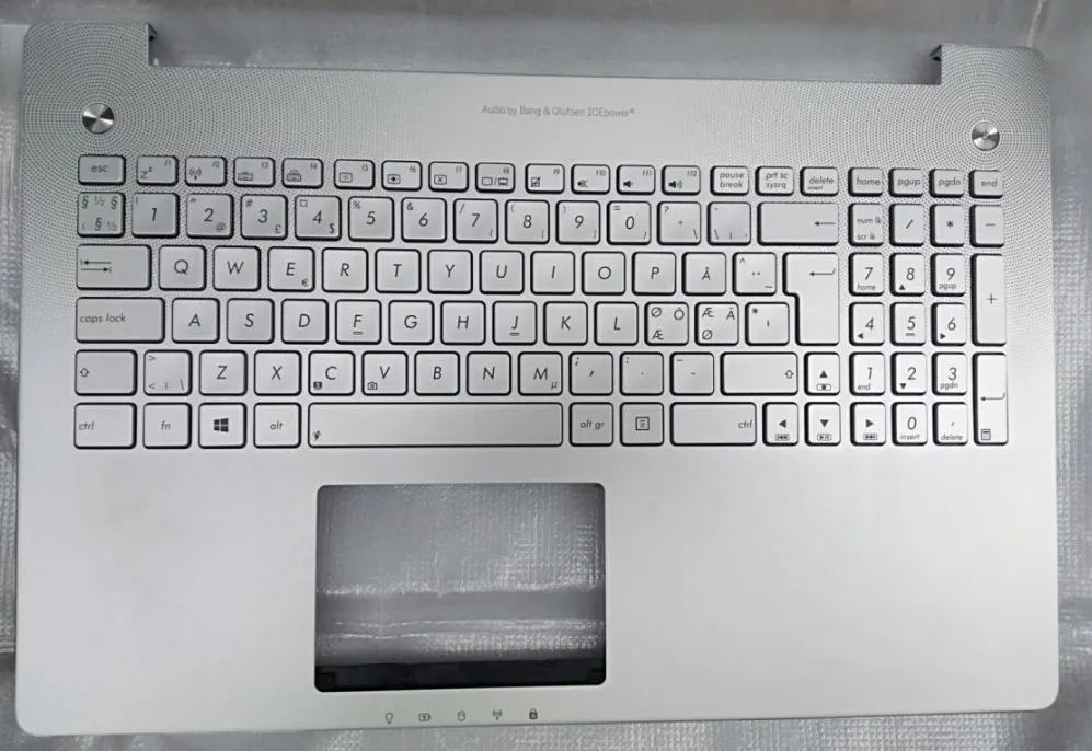 KEFU ноутбук c чехол Упор для рук с США клавиатура для ASUS N750 N550 N750Y4JK N551J G60V - Цвет: Silver