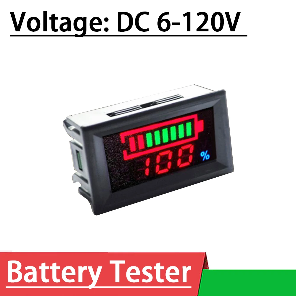 

DC 6-120V Lithium Battery capacity Tester W Volt Meter FOR 12V 24v 36 48V 60V 72V Lead-acid Lifepo4 Li-ion 4S 7S 8S 10S 14S16S