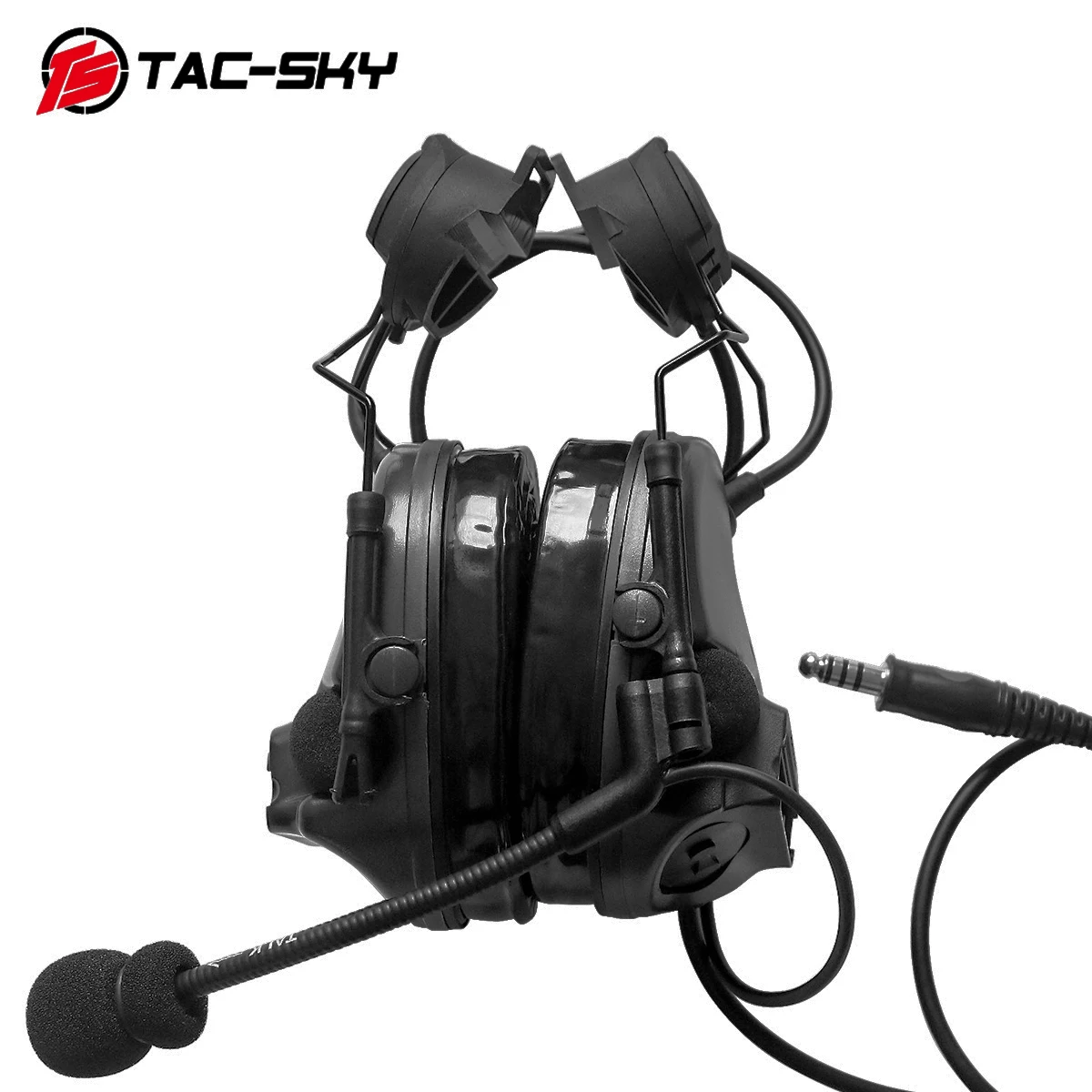 TAC-SKY COMTAC III шлем БЫСТРЫЙ рельсовый кронштейн версия силиконовый наушник версия шумоподавление звукосниматель гарнитура-BK