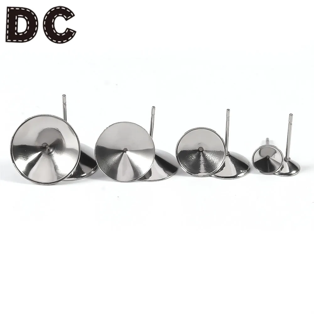 

DC 20pcs/lot Stainless Steel Stamped Cup And With Hanging Earrings Accessories For Diy Charms Earrings Jewelry Making