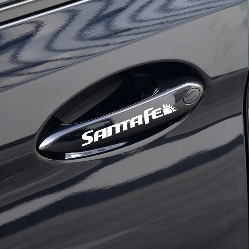4 шт. для Hyundai Santa fe Ix35 I40 IX20 Veloster Спортивная наклейка ручка гоночной машины эмблема