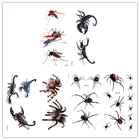 Наклейка 3D для татуировки в виде скорпиона, насекомых, жуткий паук, Хэллоуин, праздничная Вечеринка сделай сам, 6 стилей, водная переводная наклейка