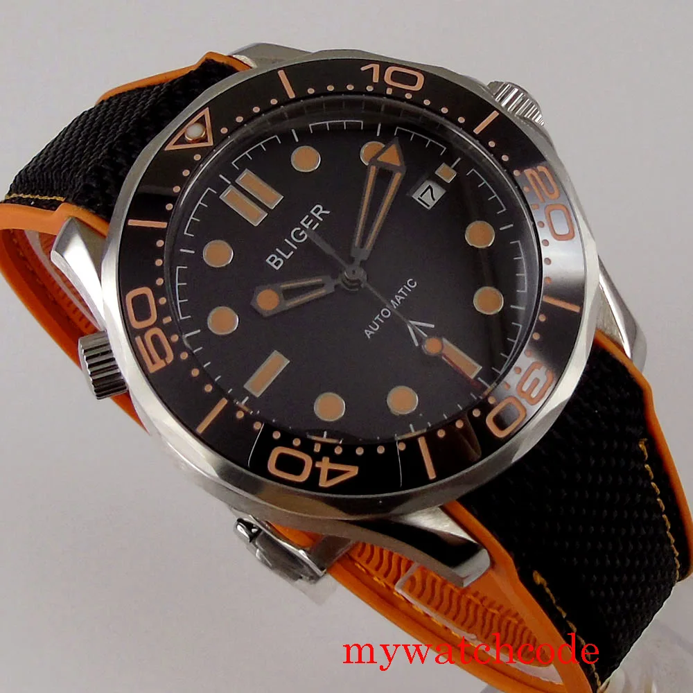 41 мм BLIGER 21 Jewels MIYOTA 8215 NH35 автоматические мужские часы с сапфировым кристаллом