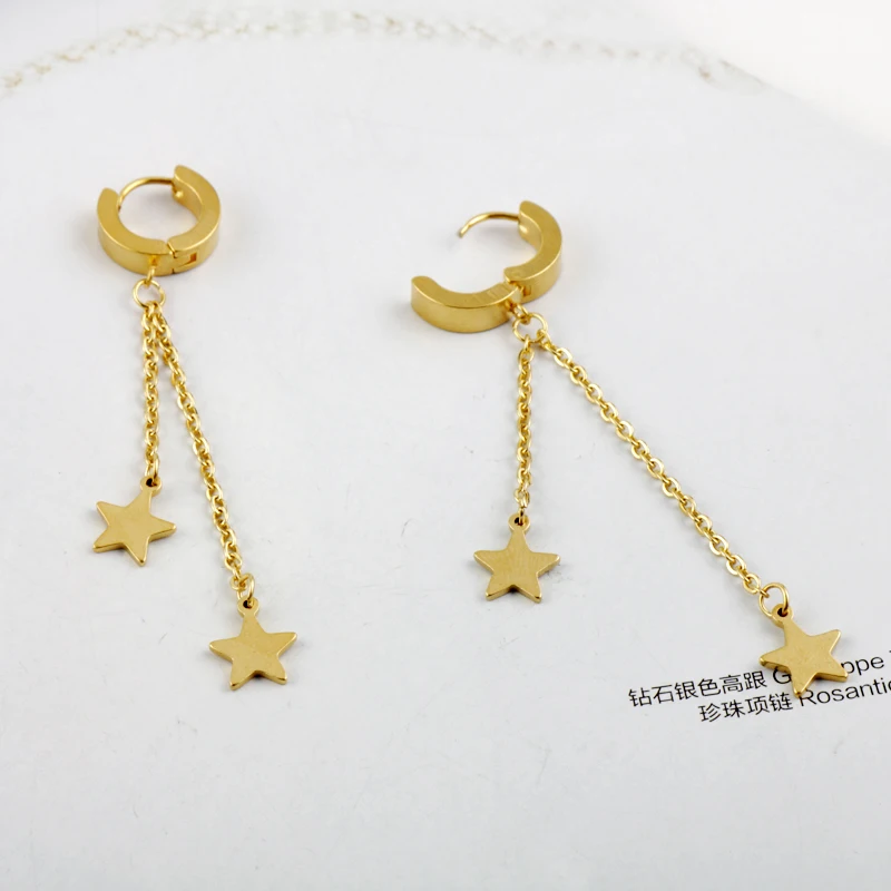 

New Tassel Pentagram Earings Metal Earrings for Women Gift