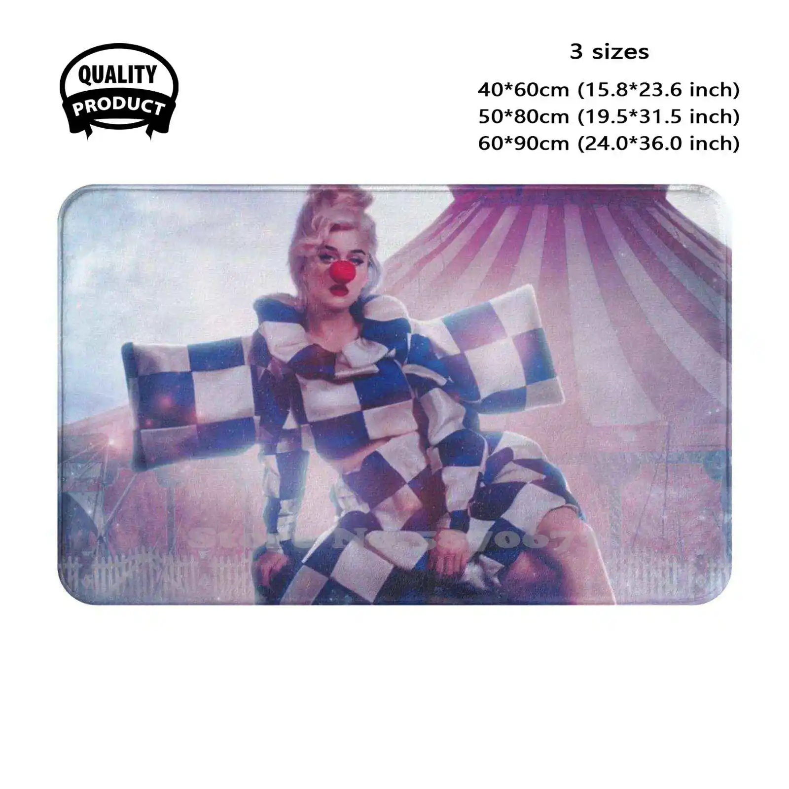 Мягкий коврик Smile домашний с рисунком неонового флага и неба