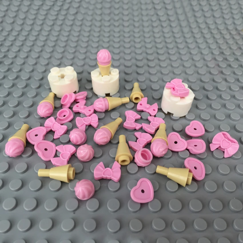 Кубики Moc Legoings городская еда серия Десерт Мороженое Торт строительные блоки