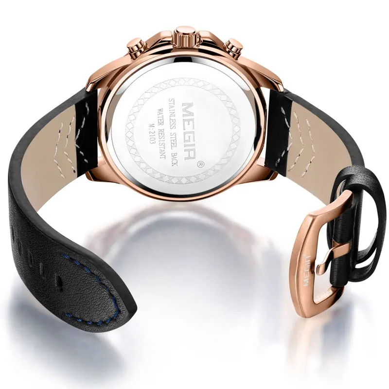 MEGIR новые роскошные Брендовые Часы для мужчин хронограф мужские спортивные часы