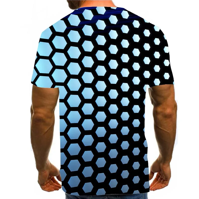 

Men's Graphic T Shirts 3D Print Shirt Pattern Tops Abstract Tees Blue