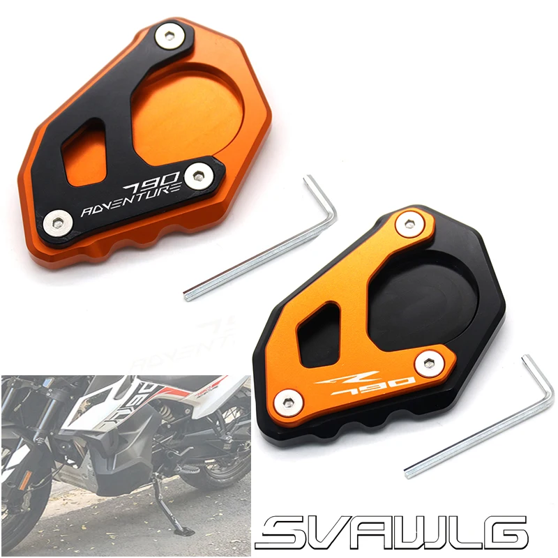 

New Motorcycle Accessories CNC Side Stand Enlarge Plate Kickstand Extension For 790Adventure R 790 Adventure S 2019 2020