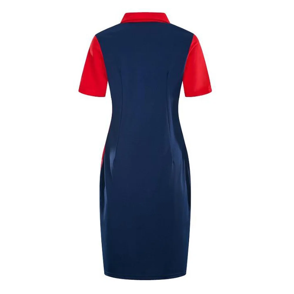 

Women's Polo Dress 5XL 6XL Plus Size Cotton Robe Polo Shirt Striped Patchwork Casual Summer Dresses 2021 Large Size