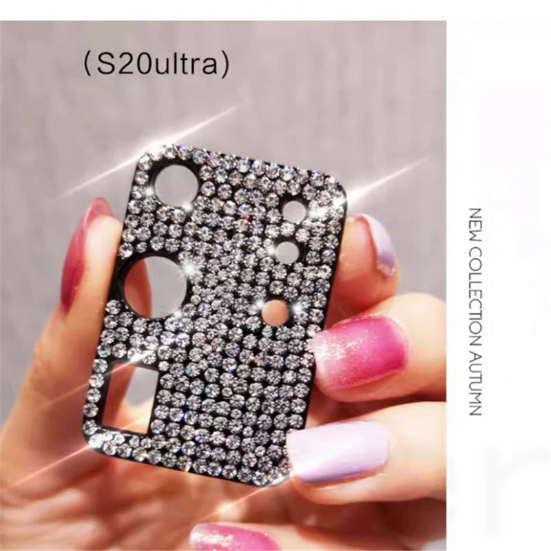 

Rhinestone Glitter Camera Lens film Protector Case For Samsung Galaxy S20 Plus Ultra Diamond Lens Screen Protective Cover