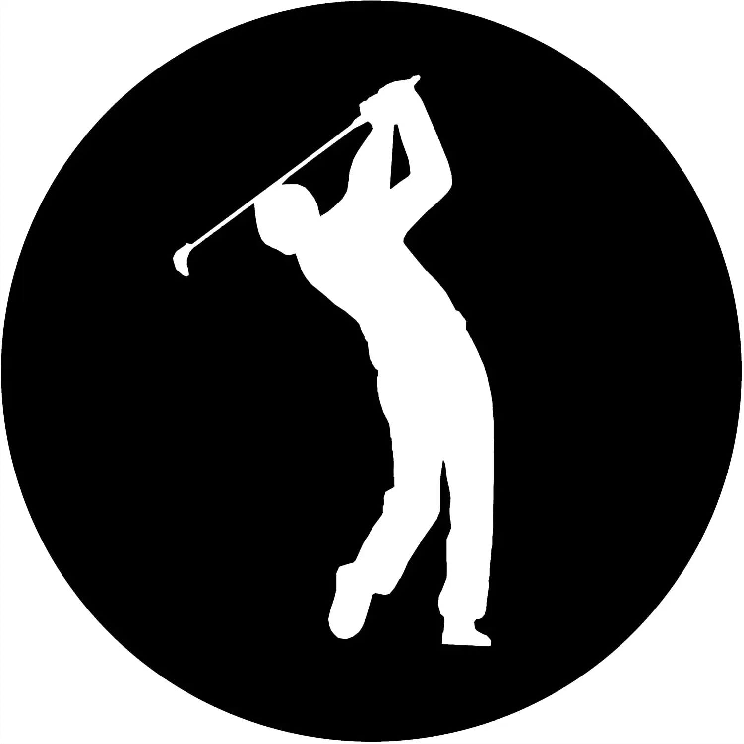 

TIRE COVER CENTRAL Golf Golfer Swing Silhouette Spare Tire Cover (