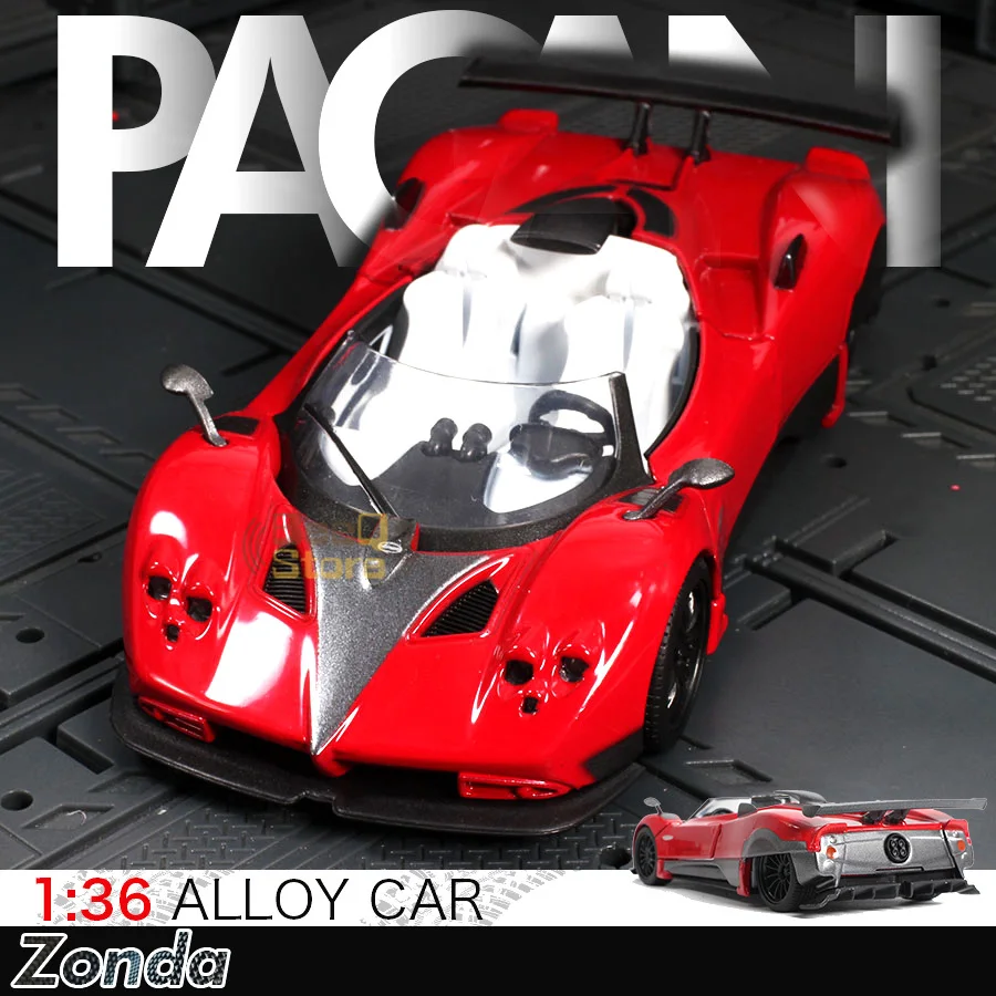 Машинка из металлического сплава в масштабе 1:36 Pagani Zonda Roadster модель автомобиля под