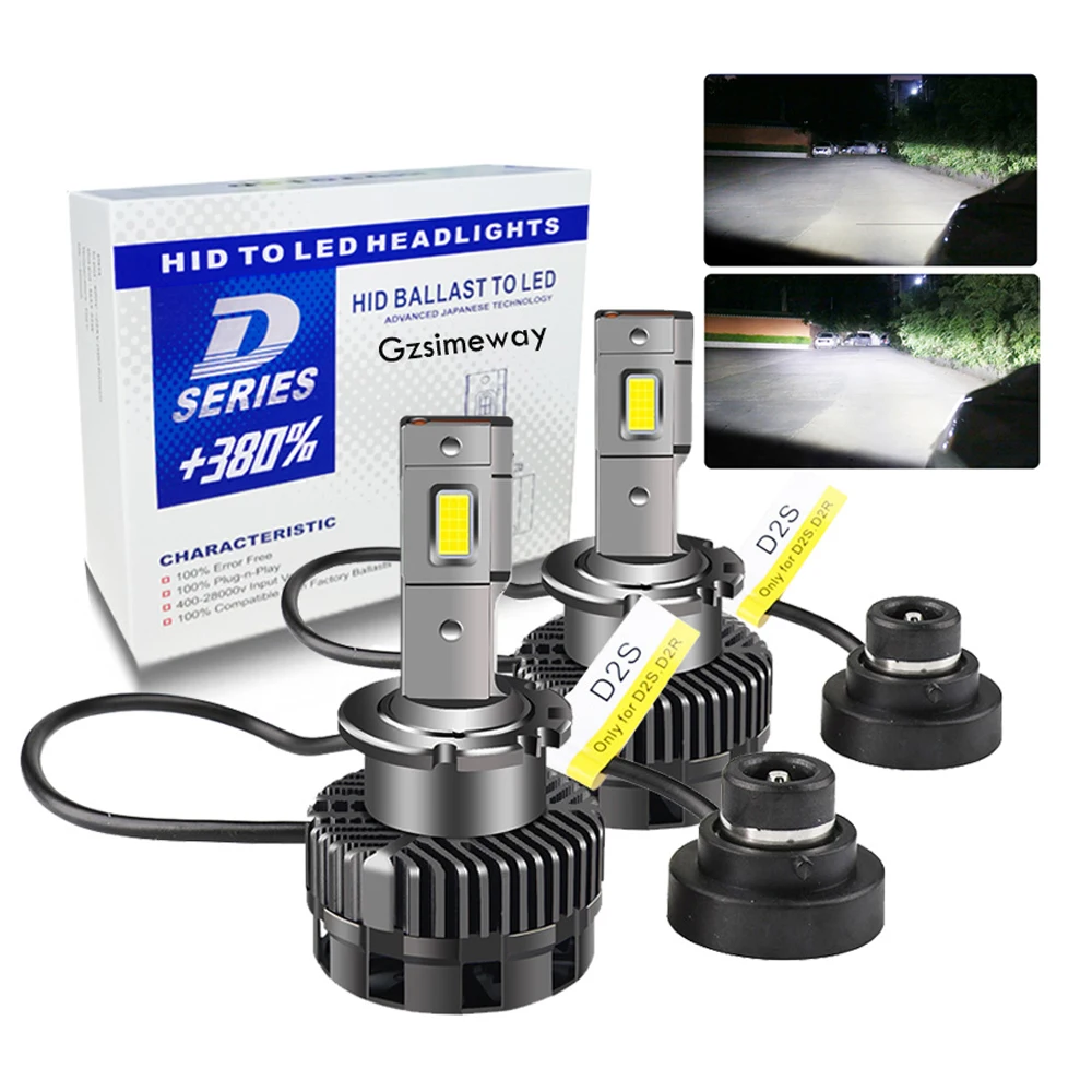 2 шт. автомобильный светильник D3S D2S D2R D1S D4S D4R D5S D8S авто светодиодный светильник canbus лампа 70 Вт 15200LM 6000K светодиодный сменный HID конверсионный светильник