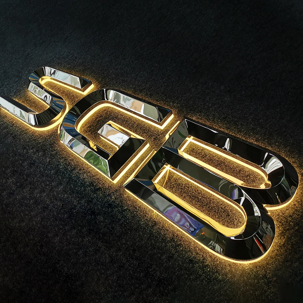 Наружная светодиодная вывеска для магазина из нержавеющей стали 3D | Электронные