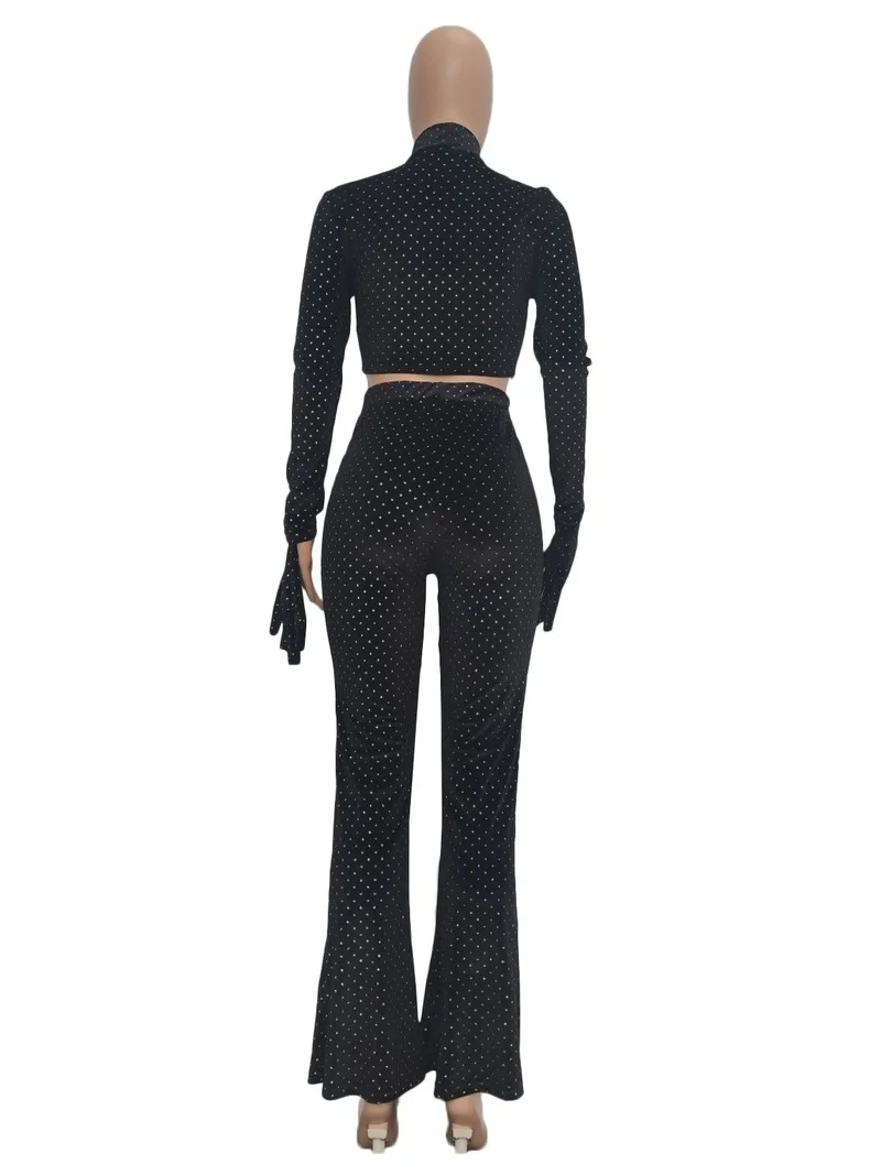 

2 Piece Set Fall Clothes for Women Long Sleeve Blouse Top+ Full-length Pants Autumn New Female Clothes Elegant French Chic