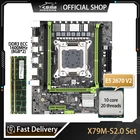 JINGSHA X79 M-S2.0 derbord Set Met Intel Xeon E5-2670 V2 Cpu 2*8Gb = 16Gb DDR3 1600mhz EccReg Ram M.2 Ssd 10 Core 20 потоков