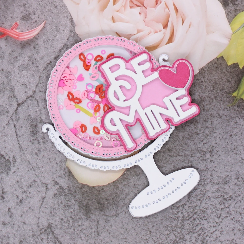 

KLJUYP Vintage Desk Mirror Round Shaker Metal Cutting Dies Scrapbook Paper Craft Decoration dies scrapbooking