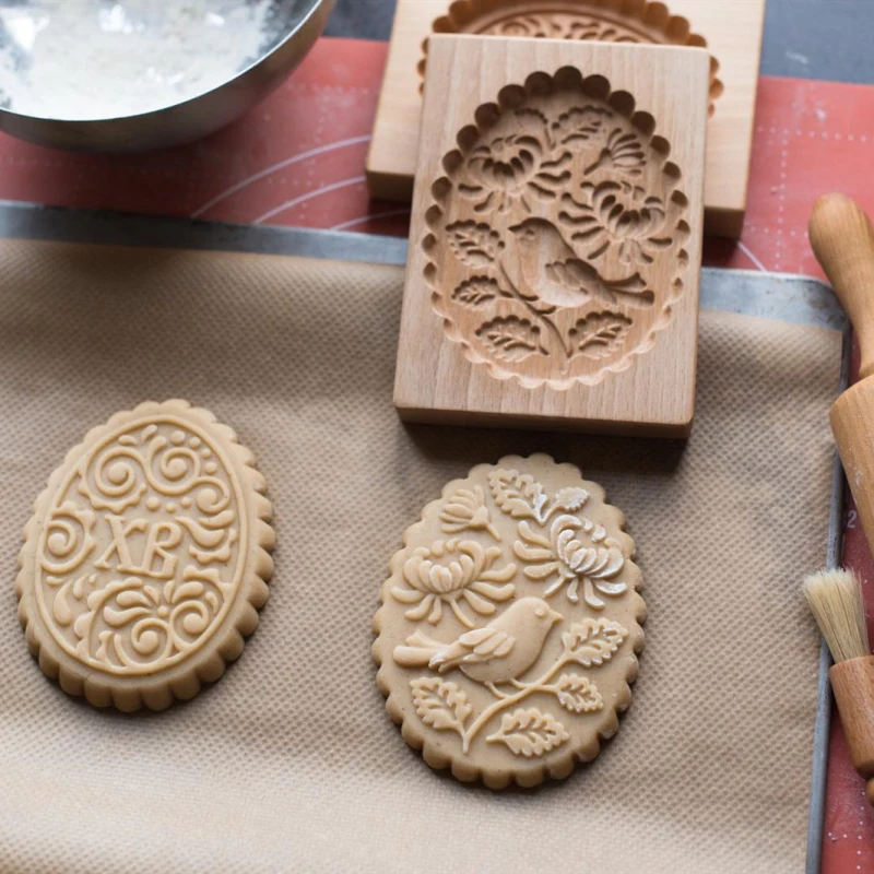 3D птица олень ежик форма для печенья сделай сам деревянная кухонная