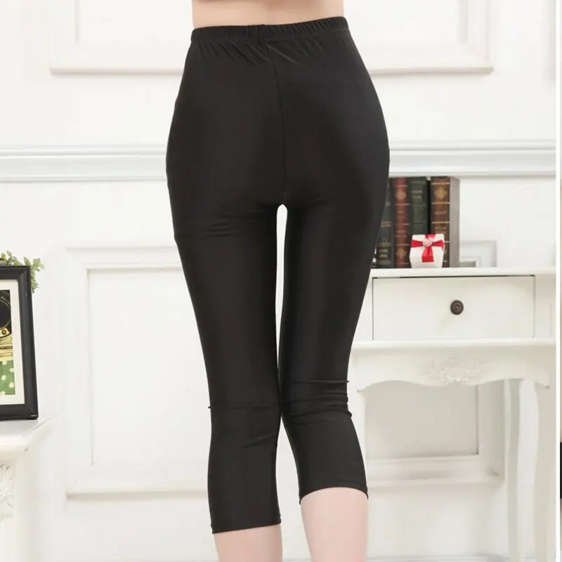 

INDJXND New Womens Capris Legging High Elastic Stretched Legging Multiple Neon Deportes Leggins Fitness Leggings Skinny Pants