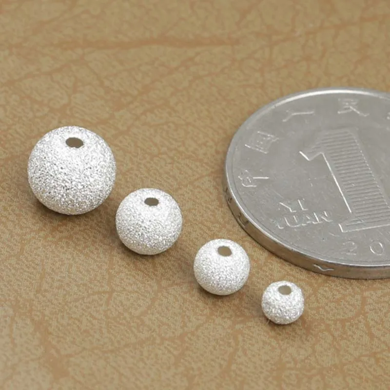 2 шт. подвеска из чистого серебра 925 пробы с круглыми шариками разделительные