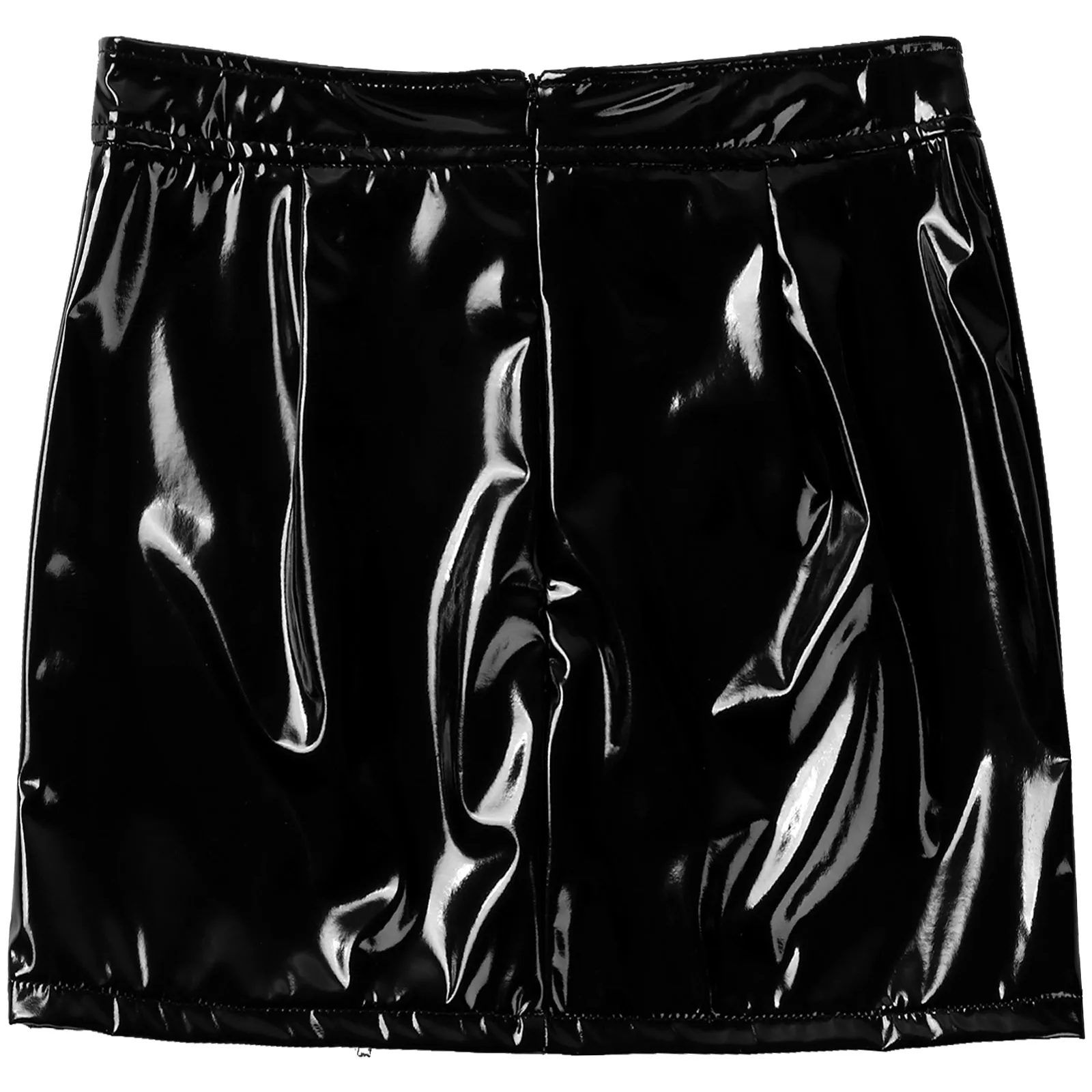 

Women Wet Look PU Leather Zipper Skirt Fashion High Waist Quality Bodycon Mini Skirt Summer Casual A-line Short Skirts Clubwear