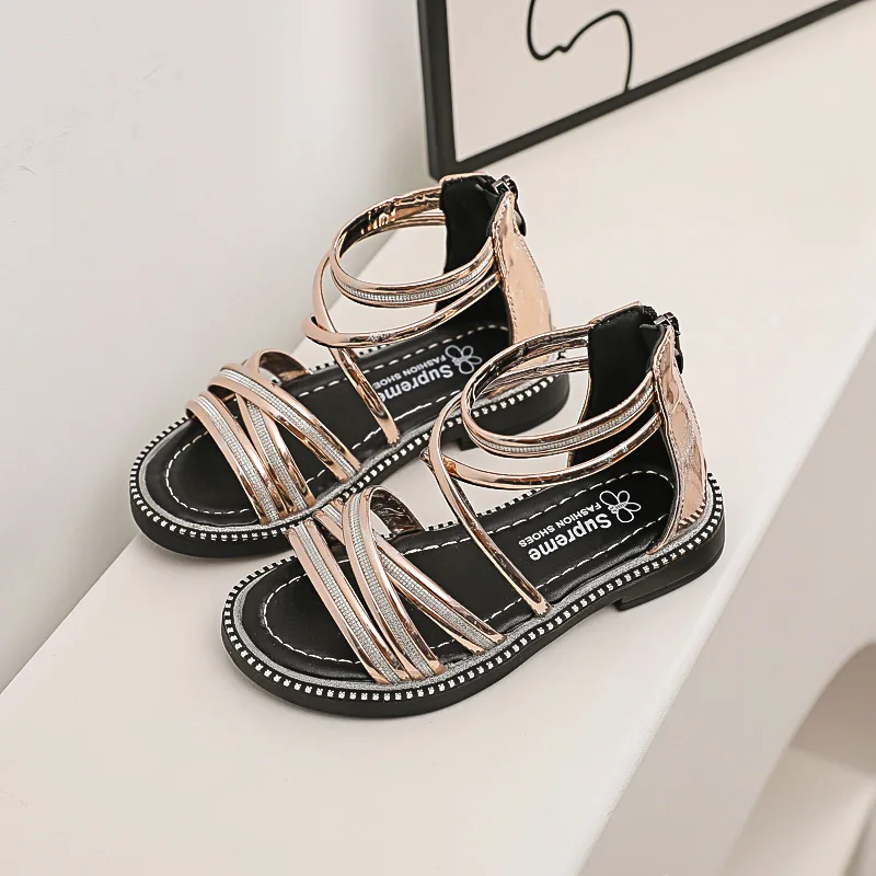 

Fashion Summer Roman Open Toe Kids Girls Shoes Casual Soft Classic Princess Girl Sandals