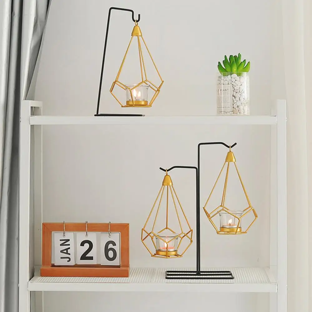 Скандинавские подсвечники оригинальный Романтический обеденный геометрический