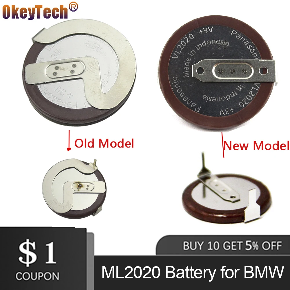 OkeyTech 1 шт. 100% оригинал ML2020 2020 90 градусов булавки замена VL2020 аккумуляторная батарея