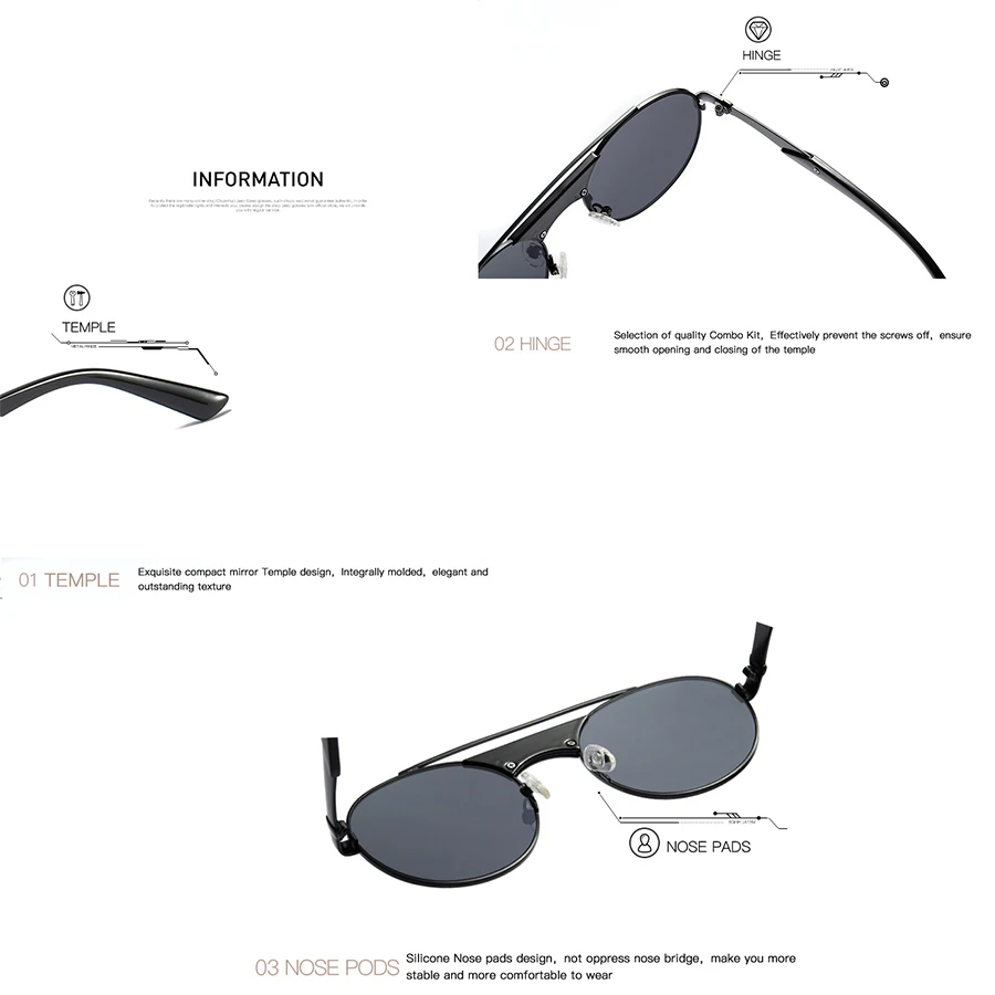 AEVOGUE Новые мужские и женские солнцезащитные очки в стиле ретро стимпанк круглая