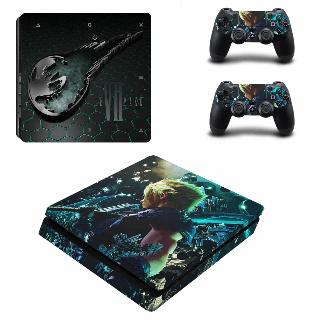 PS4 тонкие наклейки Последняя фантазия VII Play station 4 Slim кожи Стикеры для Игровые