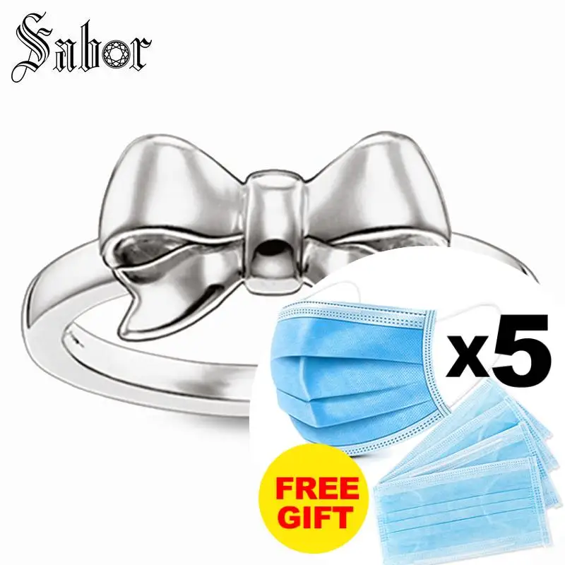 Серебряное кольцо с бантом женская мода хорошее ювелирное изделие для женщин