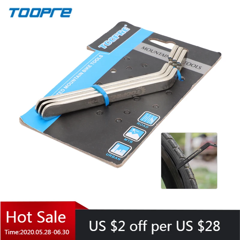 

TOOPRE 3pcs Cycling Tire Lever Pry Up Tool MTB Road Bicycle Pry Bar Stainless Steel Bike Tyre Remover Repair Tools Bike Parts