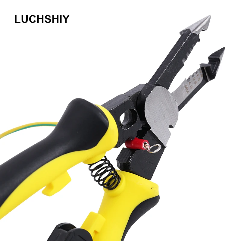 

Multifunctional Electrician Hand Tools Wire Stripper Terminal Crimping Pliers Cable Wire Stripping Cutter Tool Combination Plier