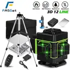 Самонивелирующийся лазерный уровень FASGet, 12 линий, 360 , с удлинителем