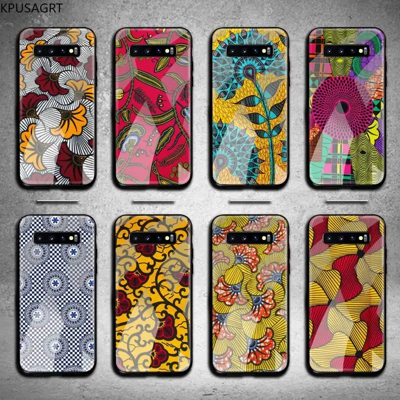 Тканевый чехол для телефона с принтом в африканском стиле закаленное стекло Samsung