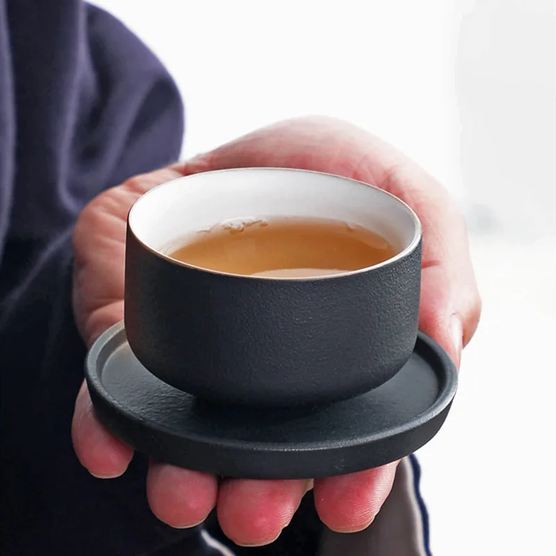 Грубая керамическая чайная чашка японская чаша винтажная посуда кунг-фу для