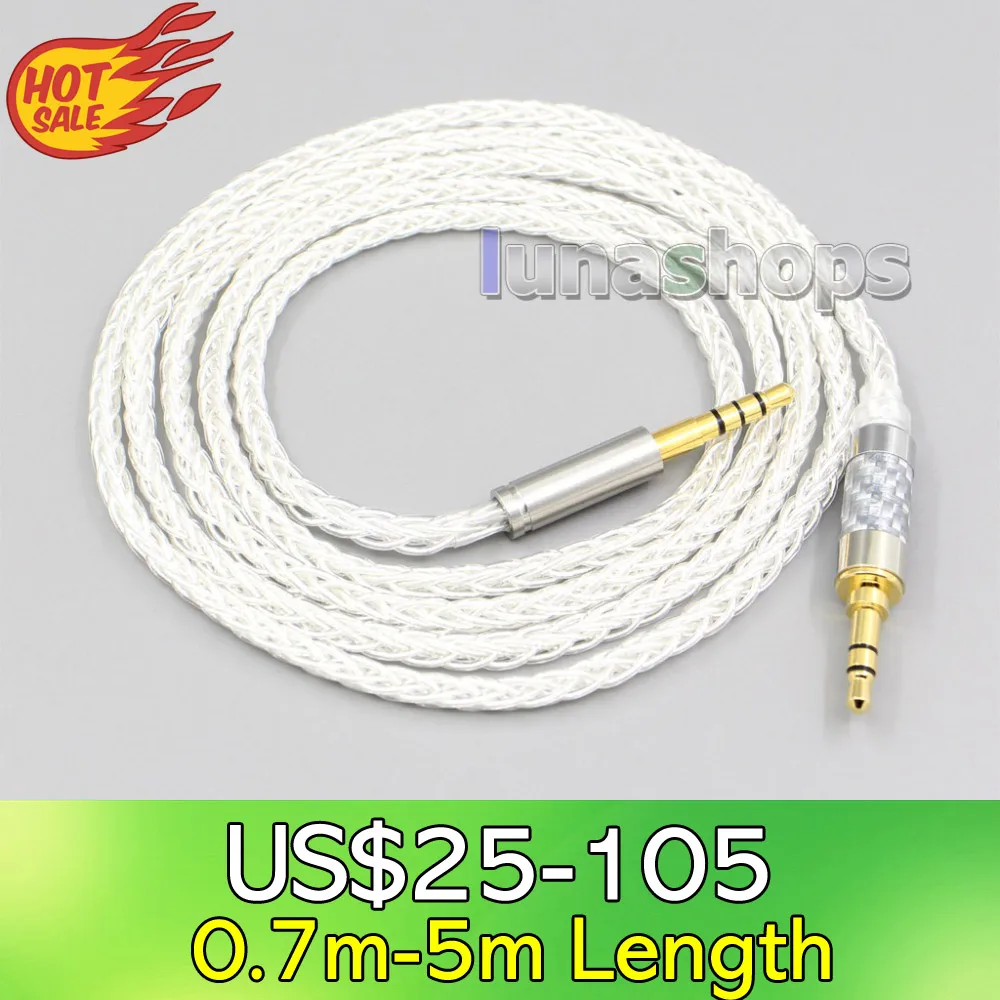 8 ядерный посеребренный кабель для наушников LN006539 OCC Sony mdr 1a 1adac 1abt 100abn 100ap xb950bt wh1000x