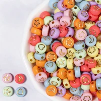 47mm random mixed round flat acrylic flower star moon heart loose spacer beads for diy jewelry making supplies