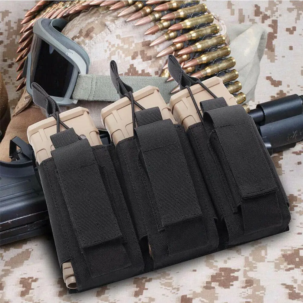

Hunting Supplies Tactical Double/Triple Mag Pouch Molle Open-Top Triple Magazine Pouch Rifle Carrier Holster For M4 M14 M16 AK