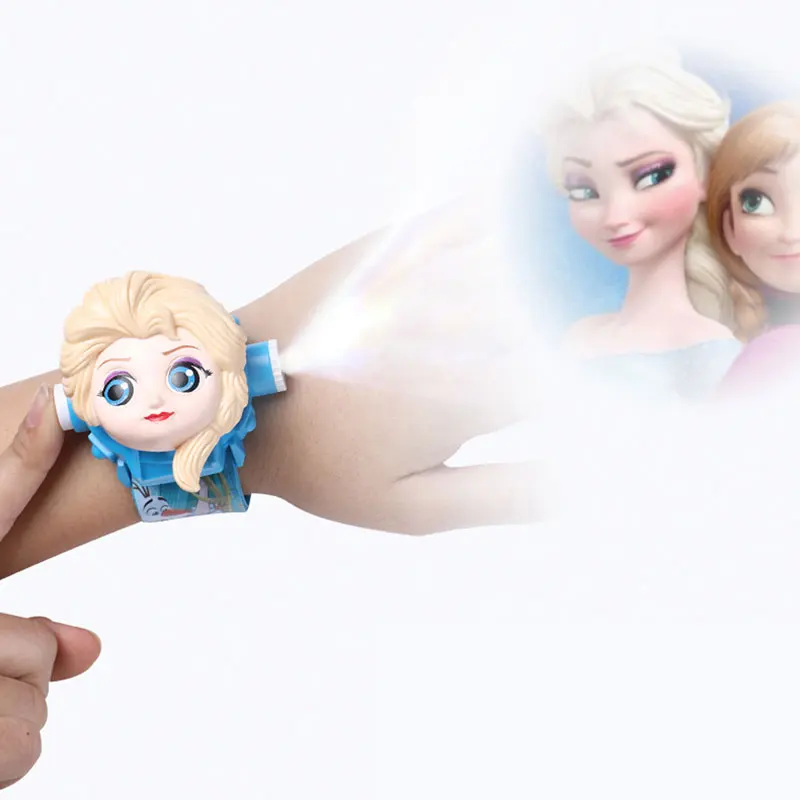 Часы Детские диснеевские с 3d-проектором мультяшный 3D-рисунок Микки Мауса фигурка